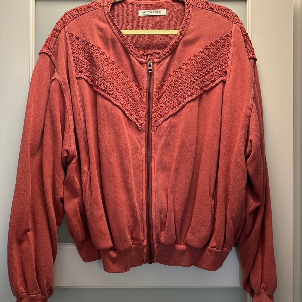 NWT Free People True Blue Solid Jacket - Pink - Picture 2 of 5